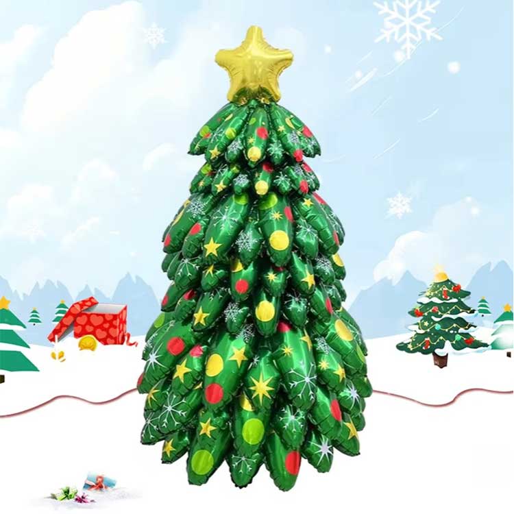 크리스마스 트리 스탠드업 호일 풍선