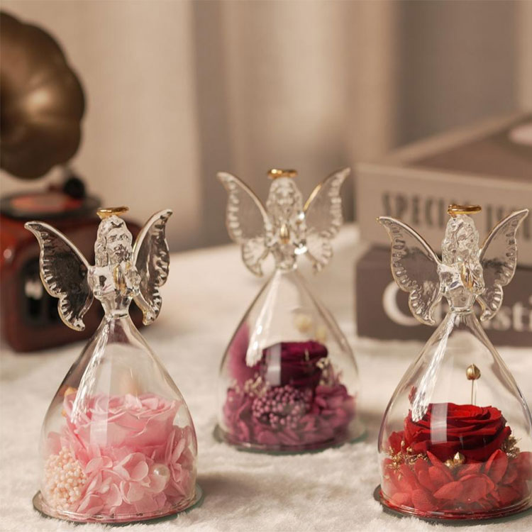 글라스 엔젤 프리저브드 플라워 선물