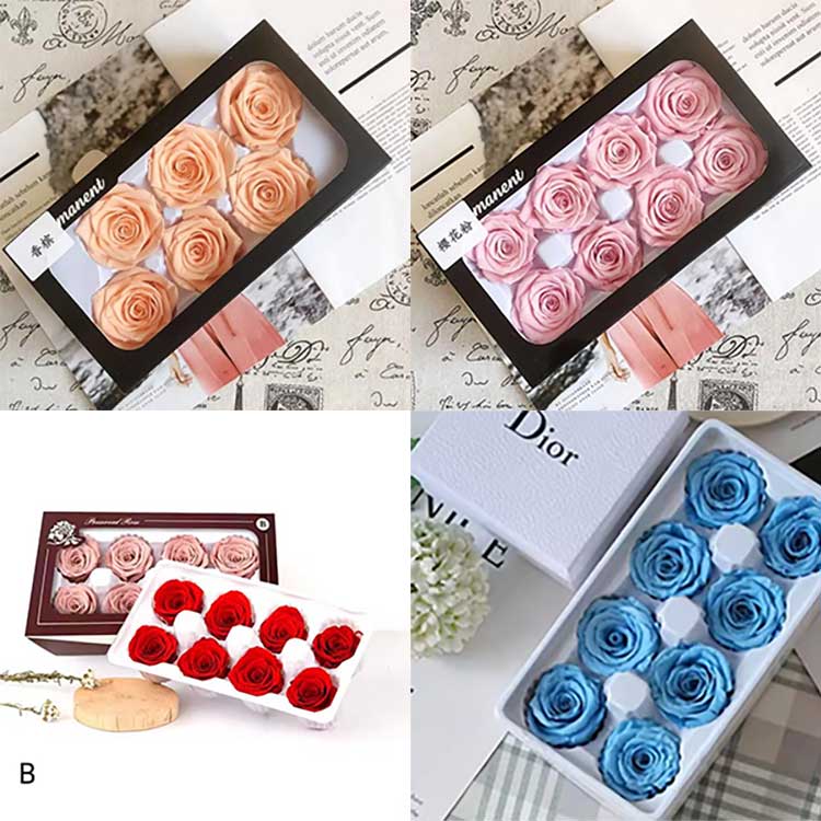 Everlasting Flower 8 flowers Rose Gift Box China