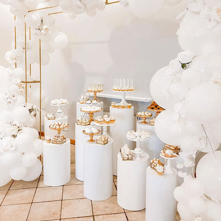 cylindrical base dessert table factory
