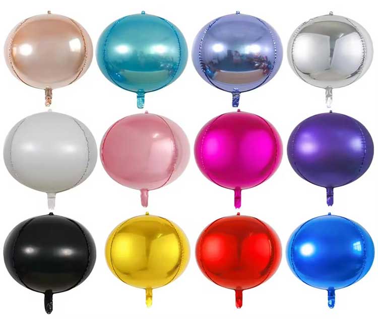 4D Colored Round Foil Balloon