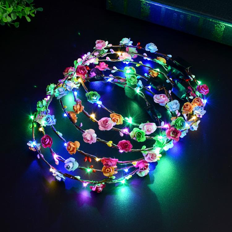 LED 꽃 머리띠 크라운