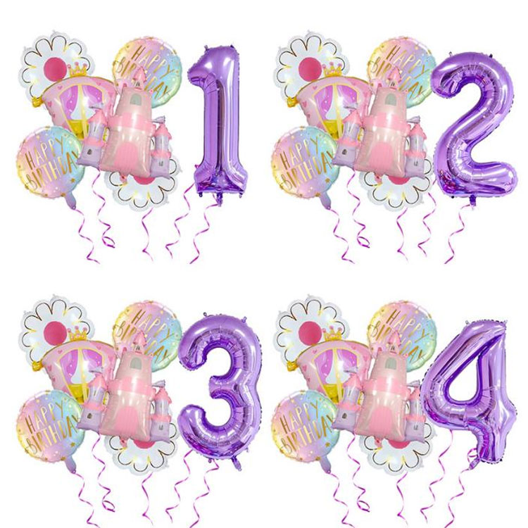 생일 호일 풍선 세트