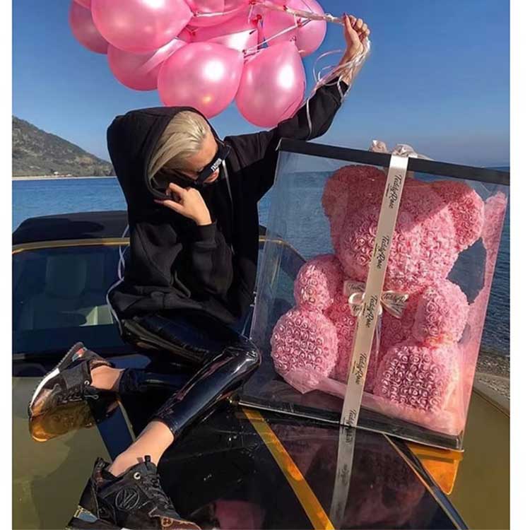 장미꽃 테디베어