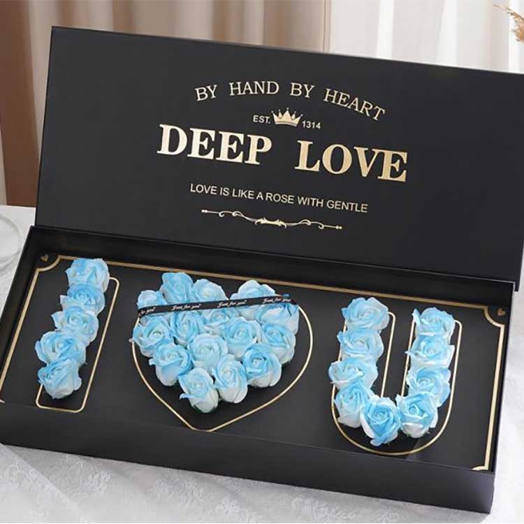 비누 장미 머리 꽃 상자