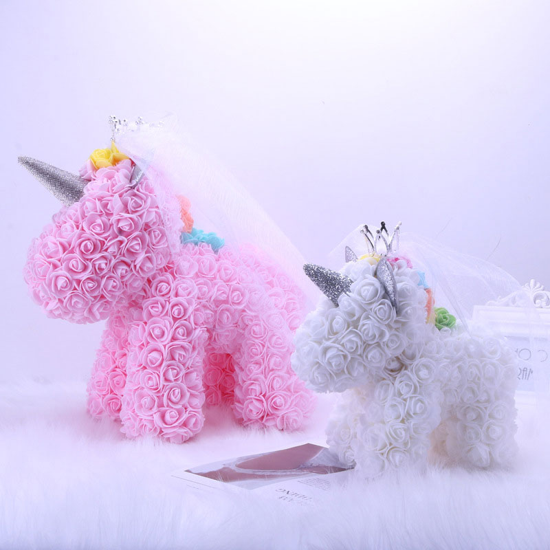 유니콘 장미곰